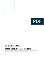 Guidelines For Thesis and Dissertation Formating