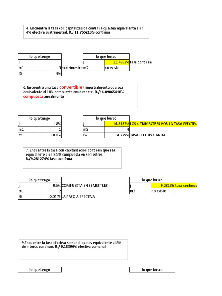 EJERCICIOS de La Semana 1 1 | PDF | Interés | Servicios financieros