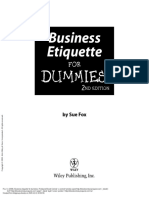 Business Etiquette: Dummies