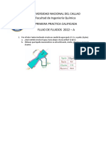 Universidad Nacional Del Callao Facultad de Ingeniería Química Primera Practica Calificada Flujo de Fluidos 2022 - A