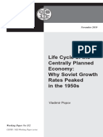 Life Cycle of The Centrally Planned Economy: Why Soviet Growth Rates Peaked in The 1950s