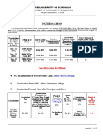 Notification: The University of Burdwan