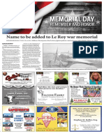 Name To Be Added To Le Roy War Memorial: Lamb Farms Inc