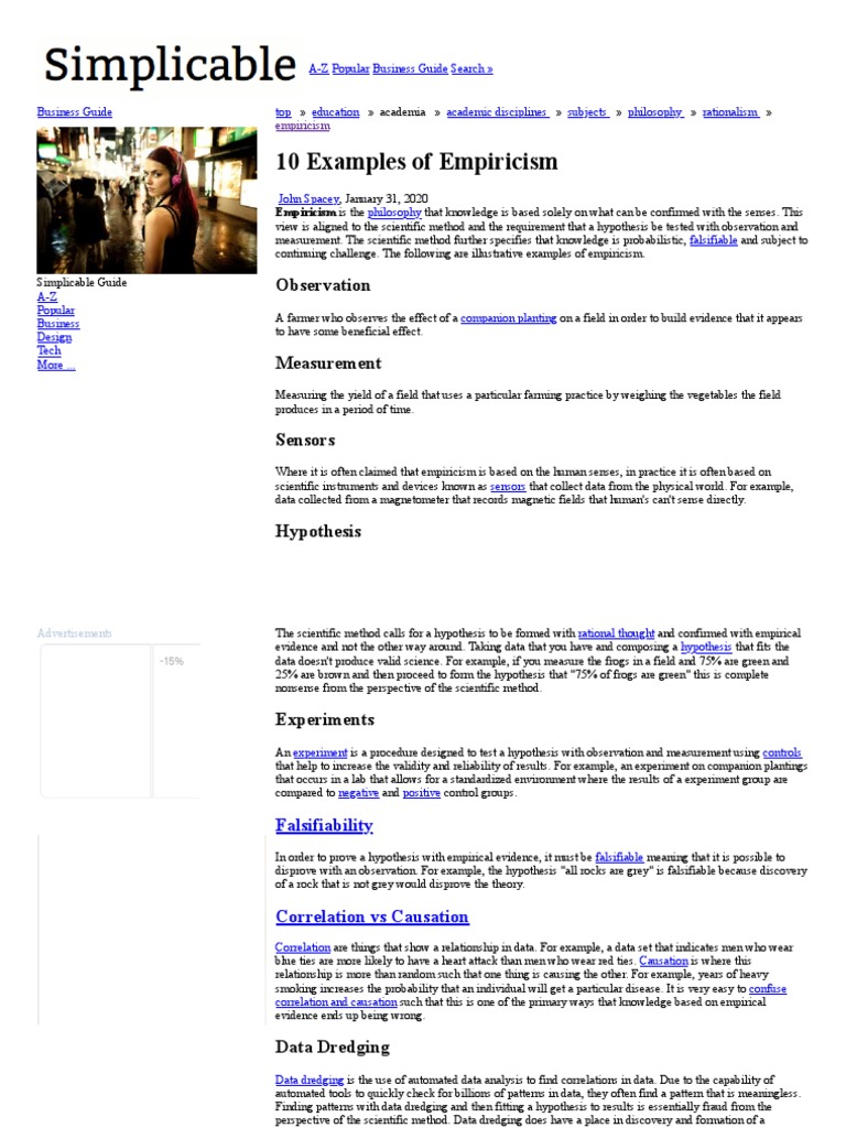 10 Examples of Empiricism Simplicable PDF Experiment Hypothesis