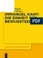 Immanuel Kant Die Einheit Des Bewusstseins by Giuseppe Motta Udo Thiel
