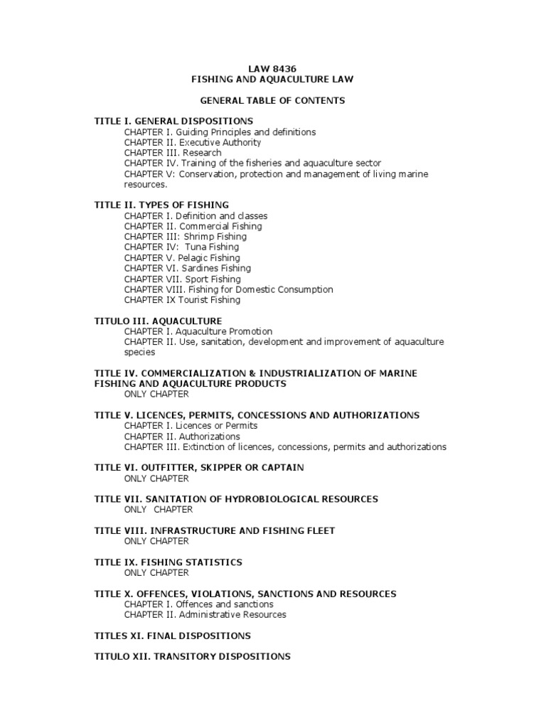 Costa Rican Fishing Regulations PDF PDF Aquaculture Fishery