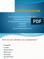 POSTER PRESENTATION S V G Sankar1