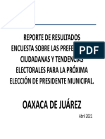 Reporte de Resultados Municipio Oaxaca 2022