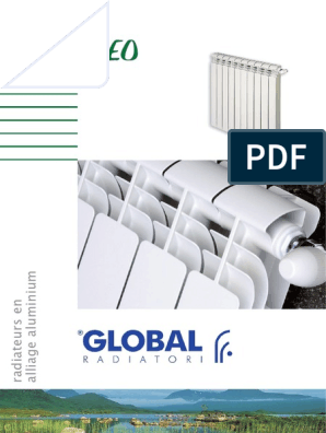 Fixation Autofix blanche pour radiateur aluminium Global entraxe 700 mm  Global