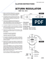 Inline Return Regulator: Installation Instructions