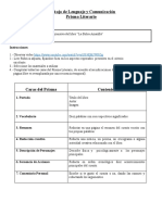 Prisma Literario Trabajo de Lenguaje y Comunicacio769n. Instrucciones