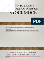 How To Create Good Strategies On: Stockmock