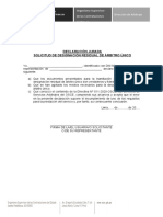 Declaración Jurada - Designación Residual de Árbitro Único