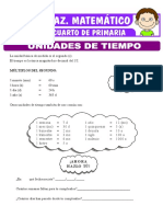 Ejercicios de Unidades de Tiempo para Cuarto de Primaria