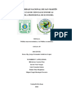 Grupo 1 Politica Macroeconomica Politica Economica