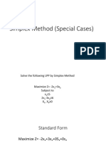 Simplex Method Special Cases LPP