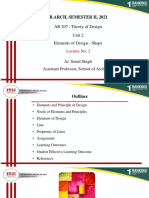 B.Arch, Semester Ii, 2021: AR 207: Theory of Design Unit 2 Elements of Design - Shape