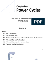 Vapor Power Cycles: Chapter Four