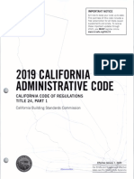 2019 California Administrative Code, California Building Standards