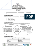 Edu Las Piñas MIL Grade 12 Worksheet Differentiates Text & Visual Media