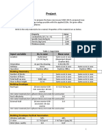 Project: Input Variable As Is Case Base Case Proposed Case