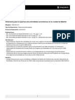 ANM2014 - 11 Ordenanza para La Apertura de Actividades Económicas en La Ciudad de Madrid