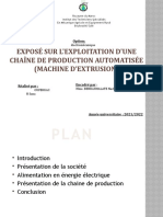 Exposé Sur L'exploitation D'une Chaîne de Production Automatisée Sana Ouferkach