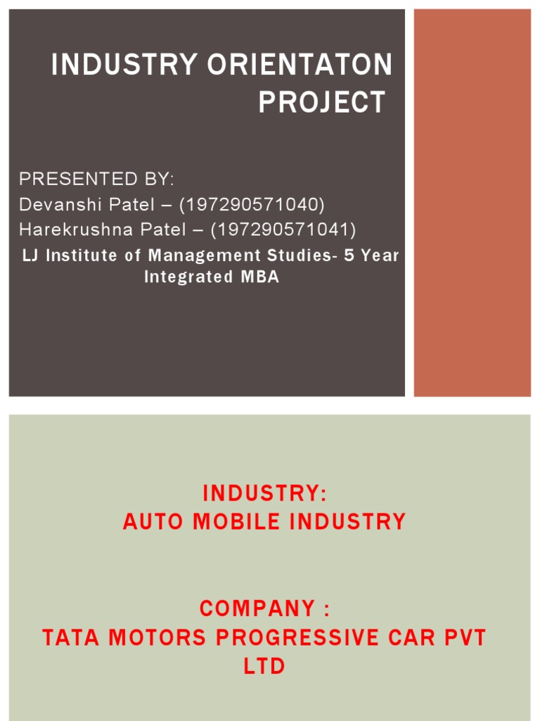 Tata Motors: Industry Analysis Overview | PDF | Car | Vehicles