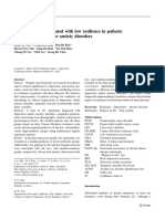 Factors Associated With Low Resilience in Patients With Depression and Anxiety