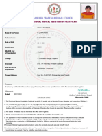 Andhra Pradesh Medical Council: Provisional Medical Registration Certificate