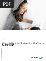 License Guide For SAP Business One 10.0, Version For Sap Hana