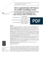Cognitive-Experiential Self Theory and Conflict-Handling Styles