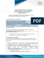 Guía de Actividades y Rúbrica de Evaluación - Unidad 1 - Fase 2 - Fundamentos Del Pensamiento Sistémico