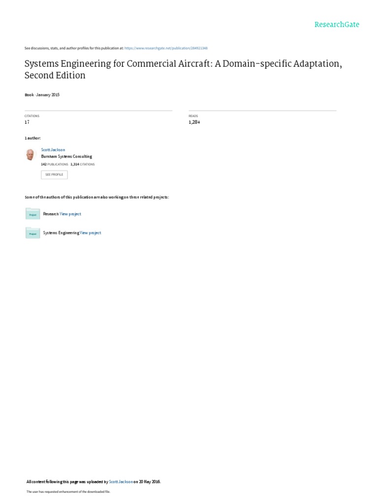 Systems Engineering for Commercial Aircraft | PDF | Systems Engineering ...