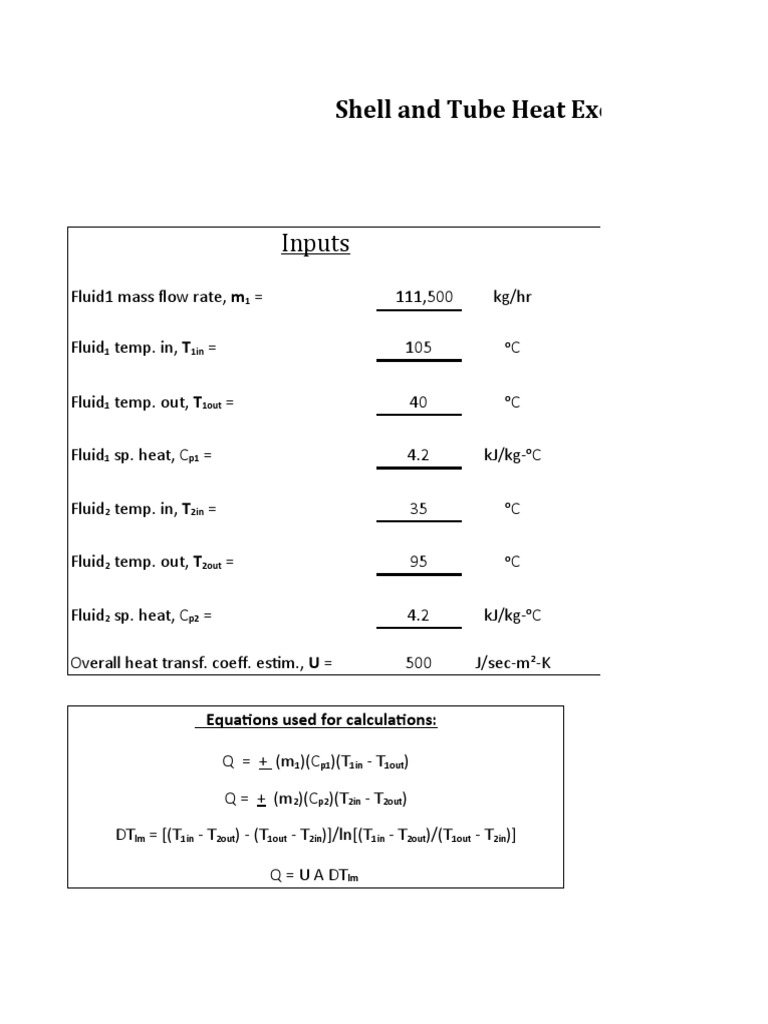 Shell and Tube Heat Exchanger Design | PDF | Heat Exchanger ...