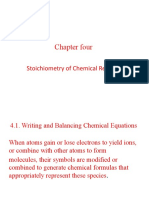 Chapter Four: Stoichiometry of Chemical Reaction