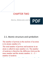 Chapter Two: Atoms, Molecules and Ions