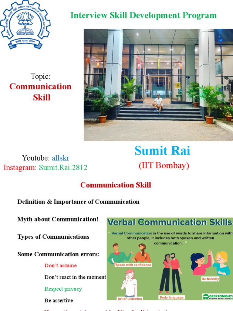 Sumit Rai: Interview Skill Development Program | PDF | Career & Growth