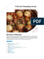 Beef Stew With Suet Dumplings Recipe
