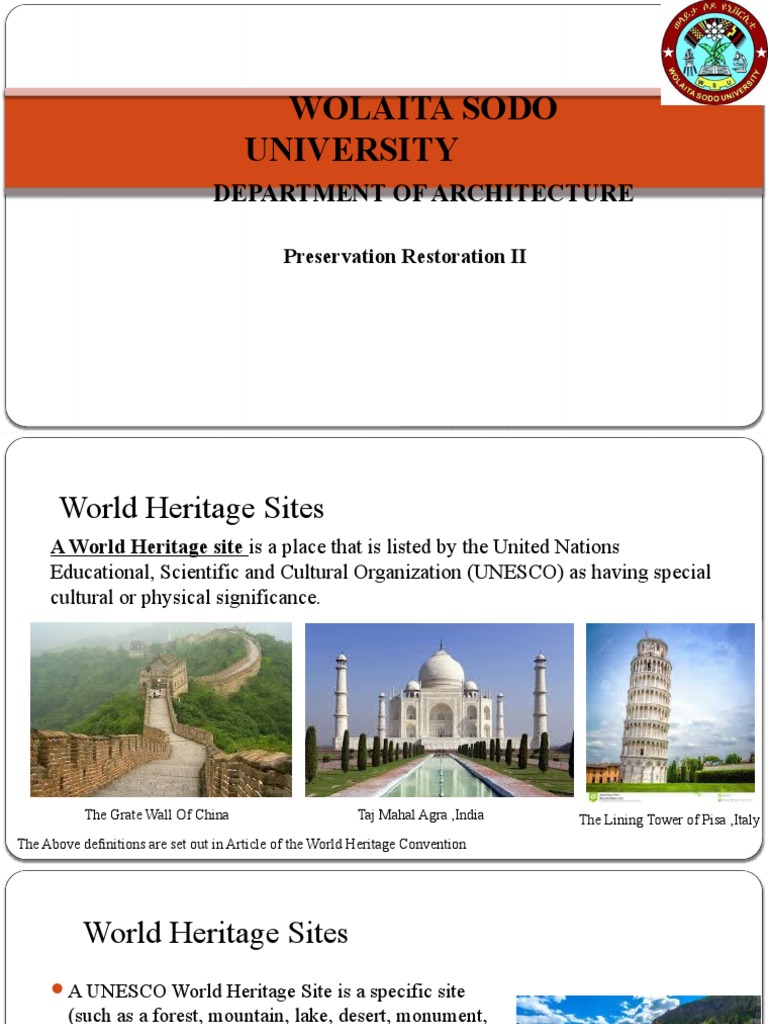 5 World Heritage Sites Presentation Pdf World Heritage Site Ethiopia
