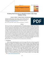 Iraqi Geological Journal: Predicting TBM Performance For Pila Spi Formation in Qara Dagh Anticline, NE Iraq