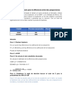 Prueba de Hipótesis para La Diferencia Entre Dos Proporciones