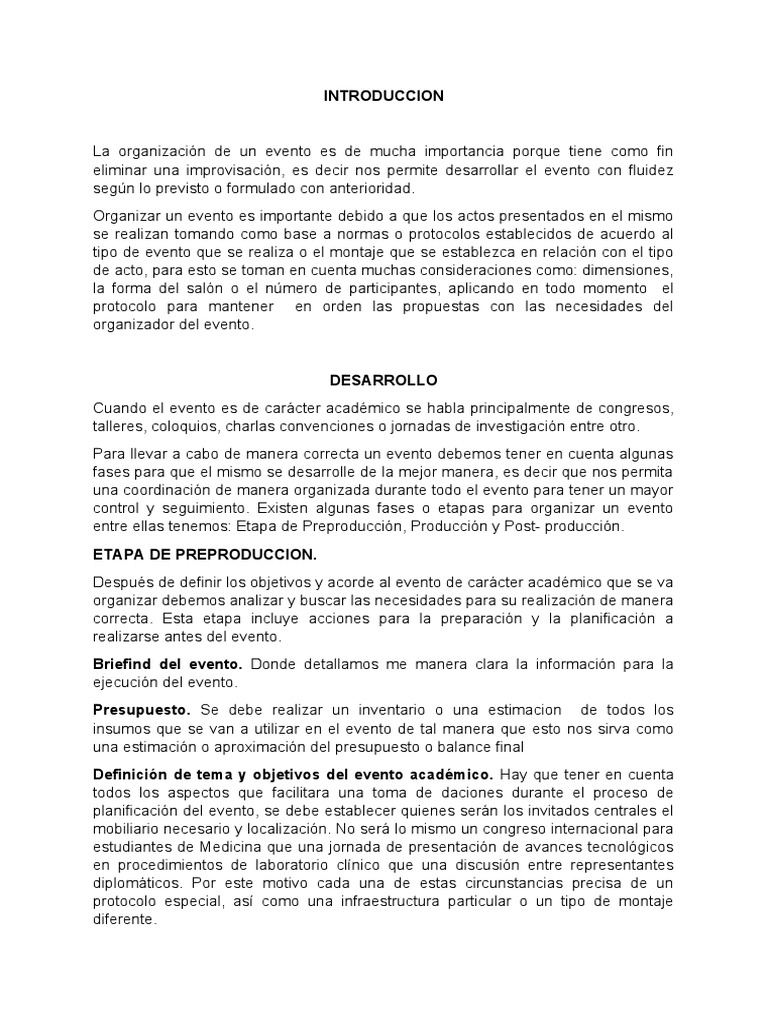 Ejemplo de Programa para Eventos Académicos | PDF | Presupuesto
