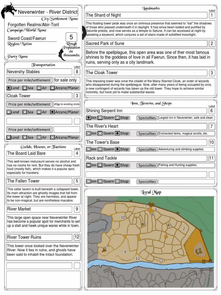 1970593-Neverwinter - River District | PDF | Forgotten Realms | Fantasy