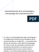 Descolonización de La Antropología o Antropología de