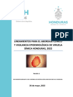 Lineamientos para El Abordaje Clínico y Vigilancia Epidemiológica de Viruela Símica Honduras 2022