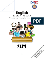 English: Quarter 4 - Module 1 Technical Terms in Research