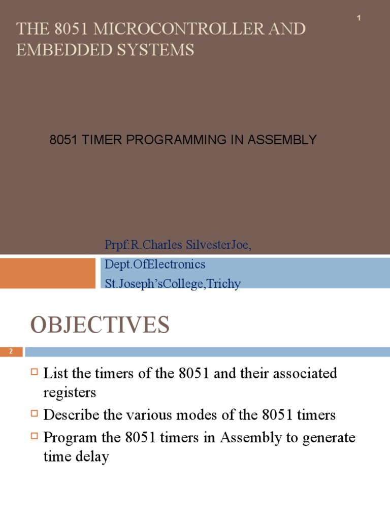 Microcontroller Timers Circuit Diagram