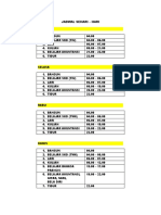 JADWAL SEHARI