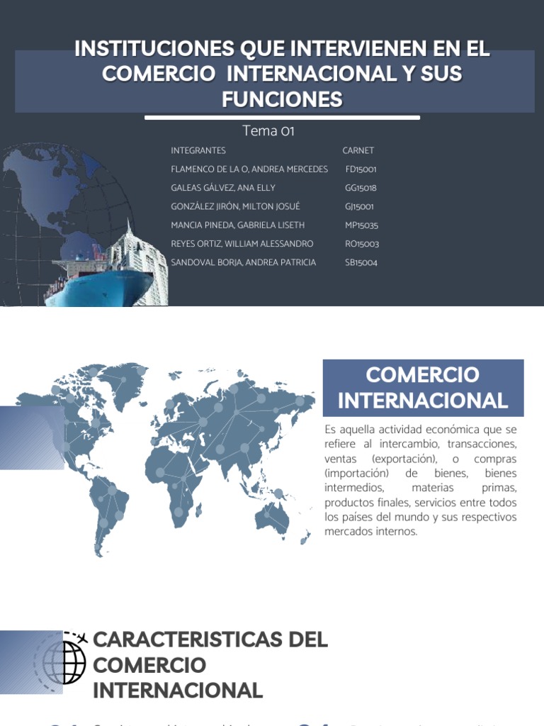 Instituciones y Funciones del Comercio Internacional | PDF ...